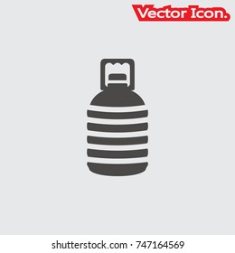Plastic-bottle icon isolated sign symbol and flat style for app, web and digital design. Vector illustration.