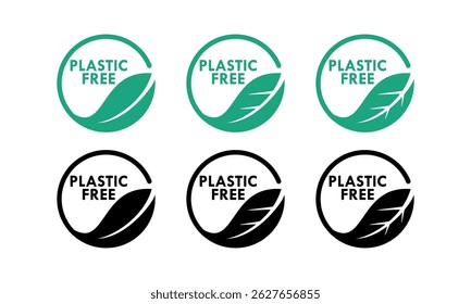 Plastice free design logo template illustration