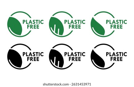 Plastice free design logo template illustration