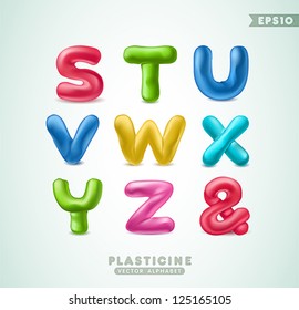 Plasticine alphabet