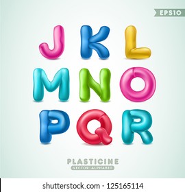 Plasticine alphabet