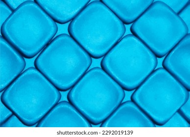 Plasticine blue square pattern background, arranged diagonally