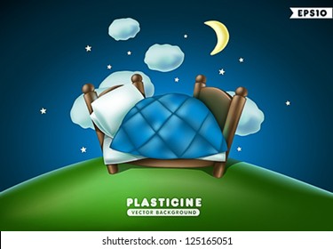 Plasticine night background