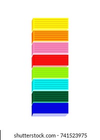 Plasticine on a white background