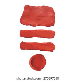 Plasticine red buttons for web design to your website. Vintage style