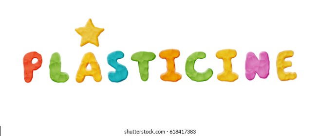 Signo plastico. Textura de arcilla de modelado de calidad vectorial