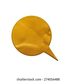 Plasticine yellow label for web design to your website. Vintage style