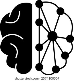 Plasticity Icon - Black Filled Style - Neuroscience Theme