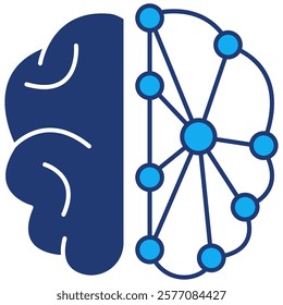 Plasticity Icon - Dual Tone Style - Neuroscience Theme