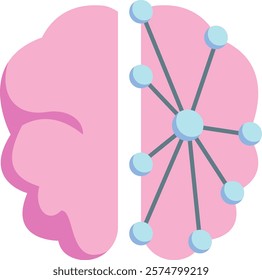 Plasticity Icon - Flat Color Style - Neuroscience Theme