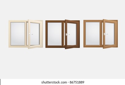 plastics glasses color windows - vector