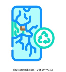 plastics recycling color icon vector. plastics recycling sign. isolated symbol illustration
