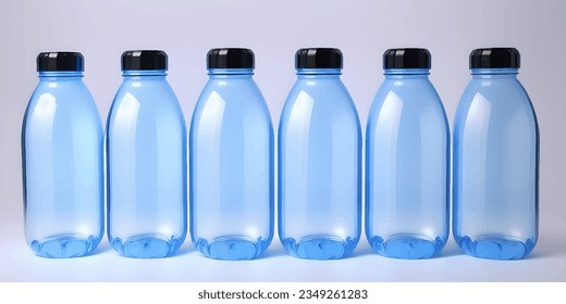 Botellas de agua de textura plástica, problemas ambientales, materiales que se pueden utilizar en todo tipo de productos