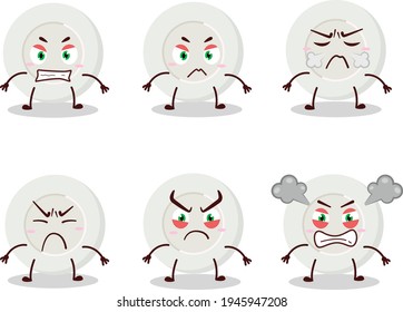 plate angry expression cartoon character with various angry expressions