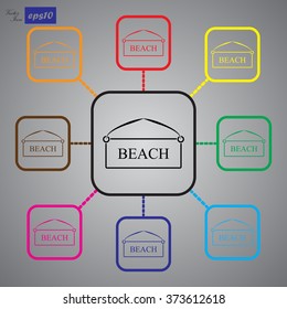 Plate beach icon