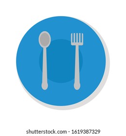 plate blue color vector - illustration