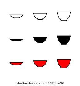 Plate & Bowl Icon : Kitchen Theme, Culinary Theme, Food & Drink Theme, Infographics and Other Graphic Related Assets.
