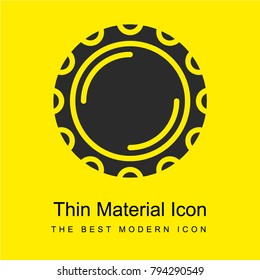 Plate bright yellow material minimal icon or logo design
