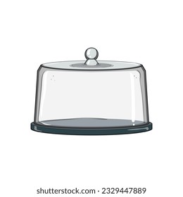 plate cake dome cartoon. sweet tray, birthday decoration, dish element plate cake dome sign. isolated symbol vector illustration