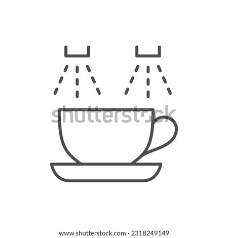 Plate cleaning line outline icon
