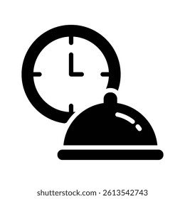 Plate with a clock symbolizing meal scheduling