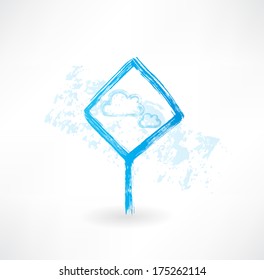 plate cloud grunge icon
