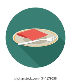 
Plate Colored Vector Illustration
