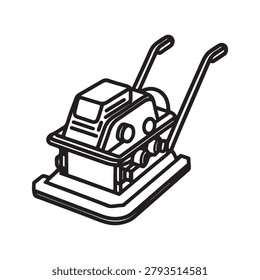 Plate compactor machine construction equipment industrial tool road roller soil compactor heavy machinery engineering vehicle compaction equipment building tool paving machine