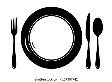 plate with cutlery