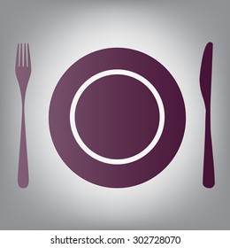 Plate with cutlery
