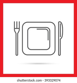 Plate and cutlery