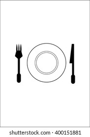 plate and cutlery