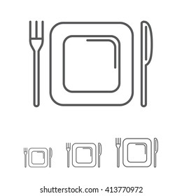 Plate and cutlery