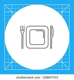 Plate and cutlery