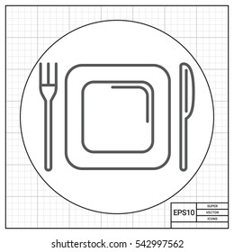 Plate and cutlery