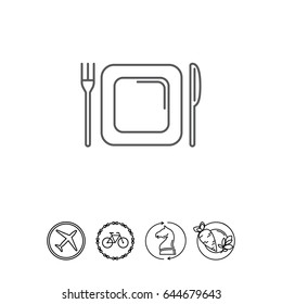 Plate and cutlery