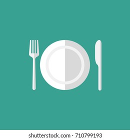 Plate and cutlery icon