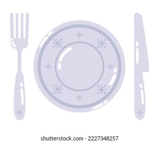 plate and cutlery icon isolated