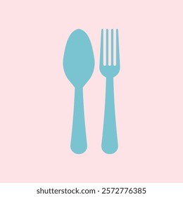 Plate and cutlery icon. knife and fork icon on blue and brown color. Illustrations For Personal and Commercial Use. Clean Look Trendy Icon. Food icon element symbol