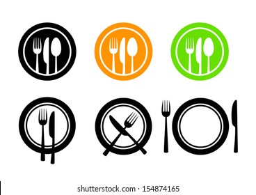  Plate And Cutlery Icons  