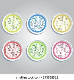 plate with cutlery, vector