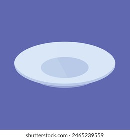 Icono de Vector de cubiertos de plato. ícono de plato de plato. plato de Vector de comedor. plato vacío