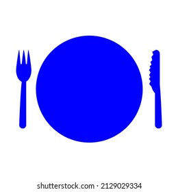 plate cutlery vector icon sign symbol. isolated graphic illustration