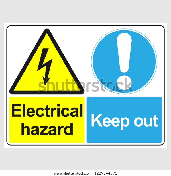 Plate Danger Electrical Hazard Keep Out のベクター画像素材 ロイヤリティフリー