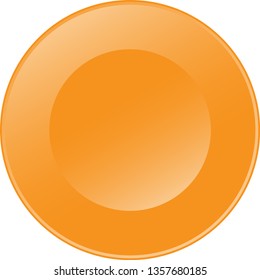 Plate for Dining for Meals Lunch Dinner Food Restaurant Entertaining Orange Circular Design