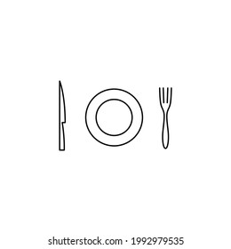 Icono de material de placa y plato diseño simple ilustración perfecta
