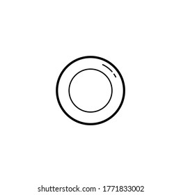 plate, dish icon vector illustration