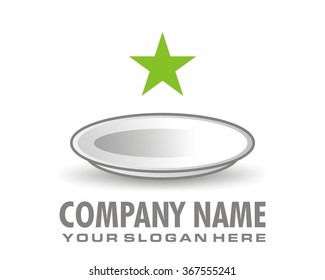 plate dish star image logo