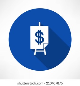 plate with dollar icon