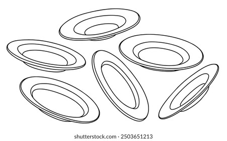 Plate drawing doodle. vector illustration